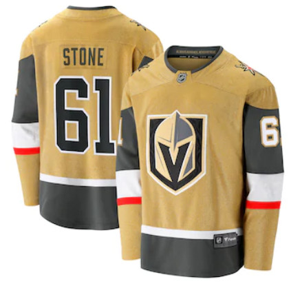 Men's Vegas Golden Knights #61 Mark Stone Fanatics Branded Gold 2020-21 Alternate Premier Breakaway Player Jersey