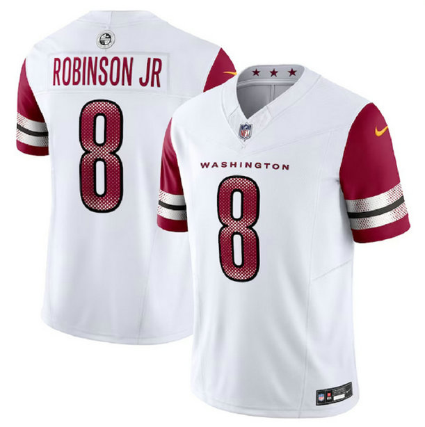 Men's Washington Commanders #8 Brian Robinson Jr. White 2023 F.U.S.E. Vapor Limited Stitched Football Jersey
