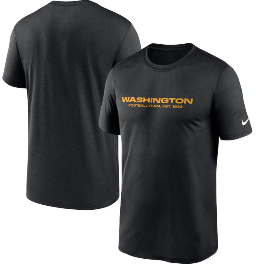 Men's Washington Football Team Nike Black Logo Essential Legend Performance T-Shirt