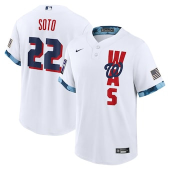 Men's Washington National #22 Juan Soto Nike White 2021 MLB All-Star Game Replica Player Jersey