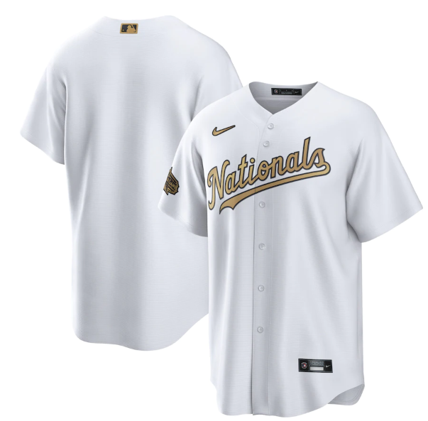 Men's Washington Nationals Blank 2022 All-Star White Cool Base Stitched Baseball Jersey