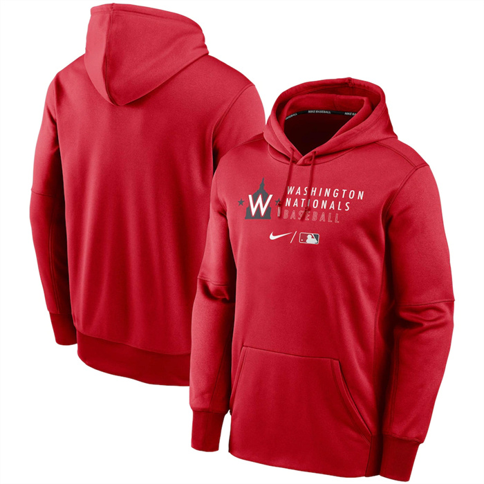 Men's Washington Nationals Red 2022 Performance Pullover Hoodies
