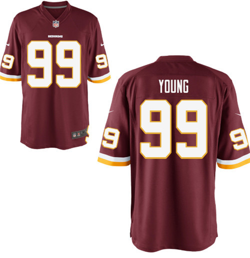 Men's Washington Redskins #99 Chase Young Burgundy 2020 NFL Draft First Round Pick Red vapor Limited Jersey