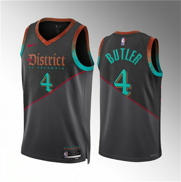 Men's Washington Wizards #4 Jared Butler Black 2023 24 City Edition Stitched Basketball Jersey