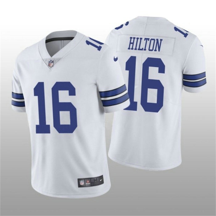 Men's Dallas Cowboys #16 T.Y. Hilton White Vapor Untouchable Stitched Jersey