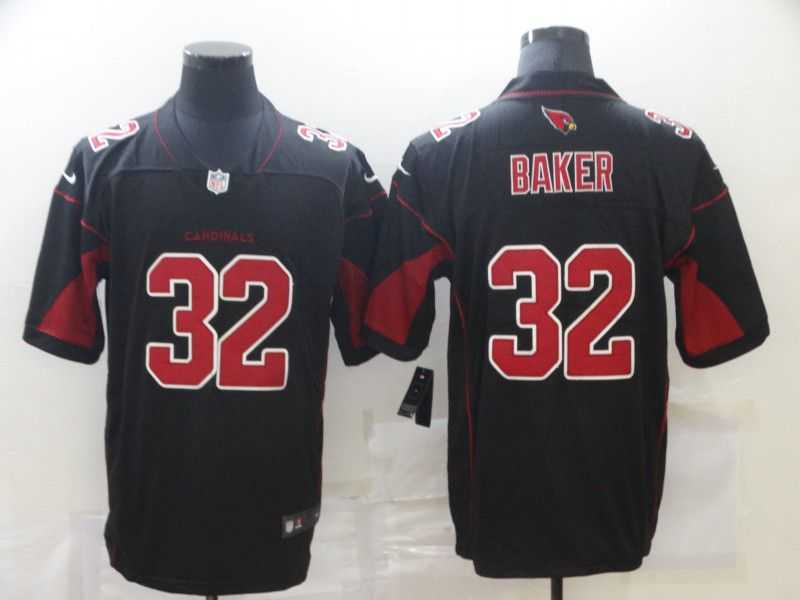Men Arizona Cardinals 32 Baker Black red Nike Limited Vapor Untouchable NFL Jerseys
