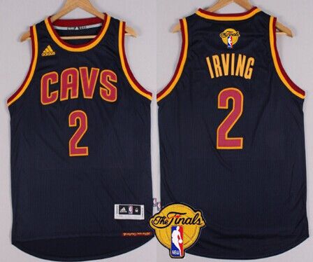 Men Cleveland Cavaliers 2 Kyrie Irving 2016 The NBA Finals Patch Navy Blue Jersey