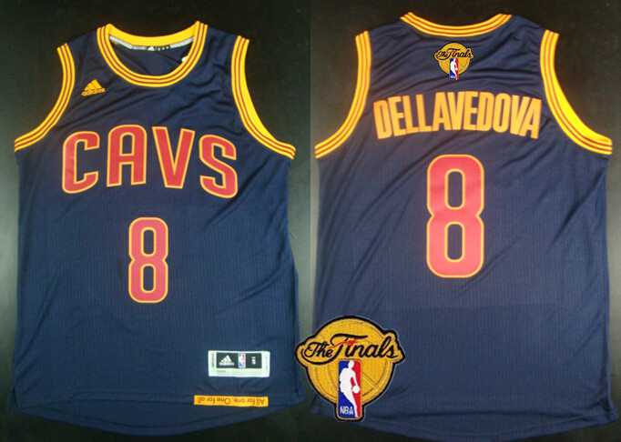 Men Cleveland Cavaliers 8 Matthew Dellavedova 2016 The NBA Finals Patch Navy Blue Jersey