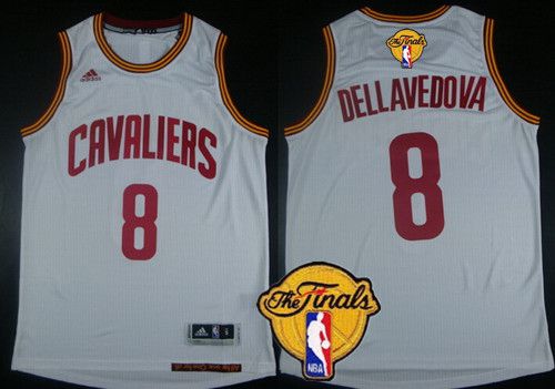 Men Cleveland Cavaliers 8 Matthew Dellavedova 2016 The NBA Finals Patch White Jersey