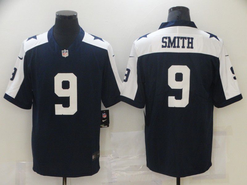 Men Dallas Cowboys 9 Smith Blue Nike Vapor Untouchable Limited 2021 NFL Jerseys