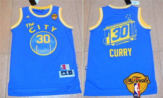 Men Golden State Warriors 30 Stephen Curry Revolution 30 Swingman 2015-16 Retro Blue Jersey