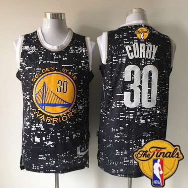 Men Golden State Warriors 30 Stephen Curry Urban Luminous 2016 The NBA Finals Patch Jersey