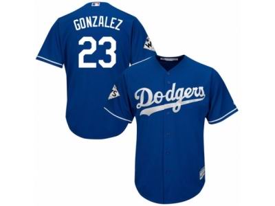Men Majestic Los Angeles Dodgers #23 Adrian Gonzalez Replica Royal Blue Alternate 2017 World Series Bound Cool Base MLB Jersey