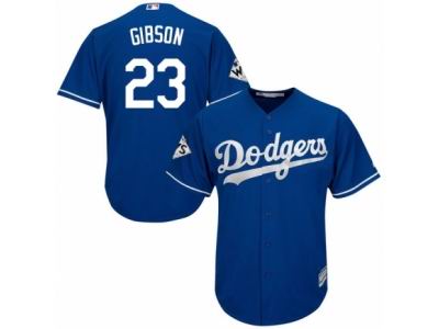 Men Majestic Los Angeles Dodgers #23 Kirk Gibson Replica Royal Blue Alternate 2017 World Series Bound Cool Base MLB Jersey