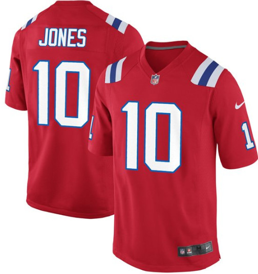 Men New England Patriots #10 Mac Jones Red 2021 Draft Jersey