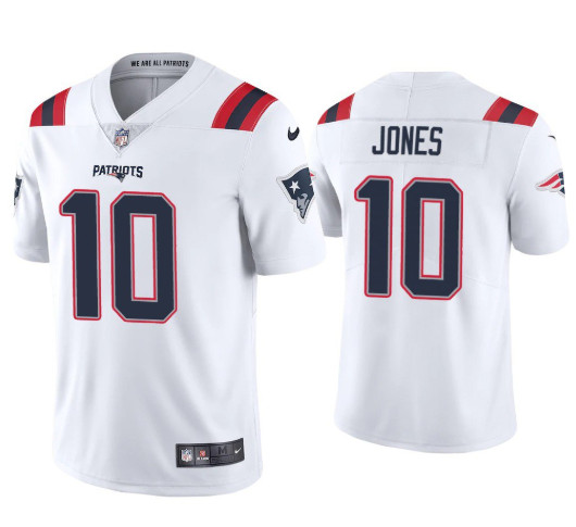 Men New England Patriots #10 Mac Jones White 2021 Draft Jersey