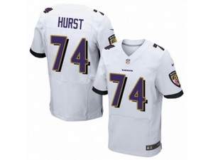 Men Nike Baltimore Ravens #74 James Hurst Elite White NFL Jersey