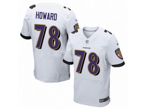 Men Nike Baltimore Ravens #78 Austin Howard Elite White NFL Jersey