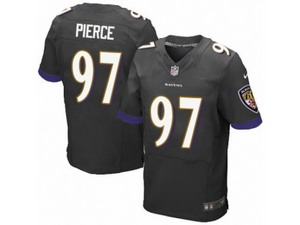 Men Nike Baltimore Ravens #97 Michael Pierce Elite Black Alternate NFL Jersey
