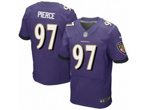 Men Nike Baltimore Ravens #97 Michael Pierce Elite Purple Team Color NFL Jersey