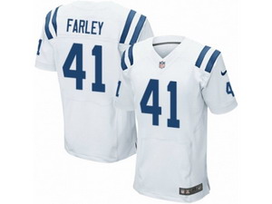 Men Nike Indianapolis Colts #41 Matthias Farley Elite White NFL Jersey