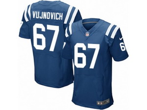 Men Nike Indianapolis Colts #67 Jeremy Vujnovich Elite Royal Blue Team Color NFL Jersey