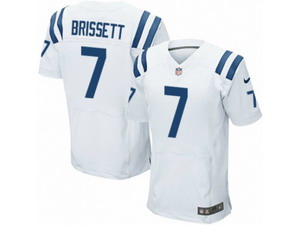 Men Nike Indianapolis Colts #7 Jacoby Brissett Elite White NFL Jersey