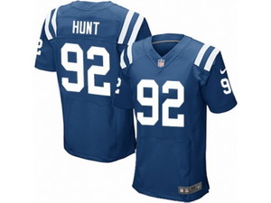 Men Nike Indianapolis Colts #92 Margus Hunt Elite Royal Blue Team Color NFL Jersey