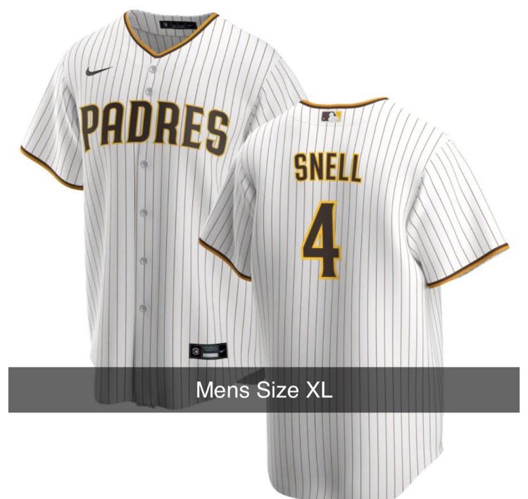 Men San Diego Padres 4 Snell White Nike MLB Jersey