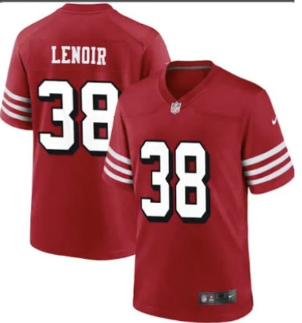 Men San Francisco 49ers #38 Deommodore Lenoir Red Vapor Untouchable Limited Jersey