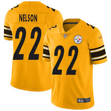 Men Steelers #22 Steven Nelson Gold Football Limited Inverted Legend Jersey