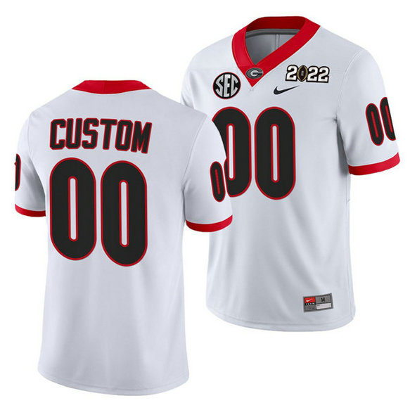 Men’s Georgia Bulldogs ACTIVE PLAYER Custom 2022 Patch White College Football Stitched Jersey
