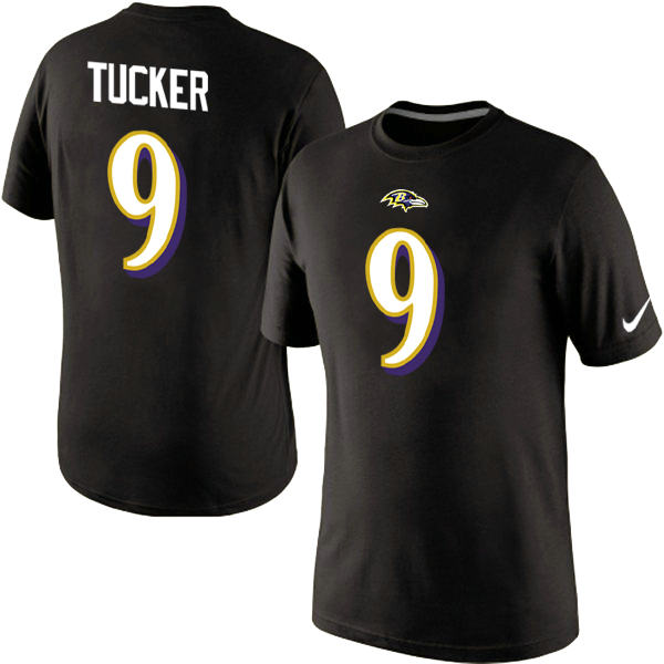 Mens Baltimore Ravens Justin Tucker Nike Black Player Pride Name and Number T-Shirt