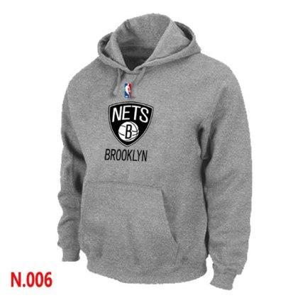 Mens Brooklyn Nets L.Grey Pullover Hoodie
