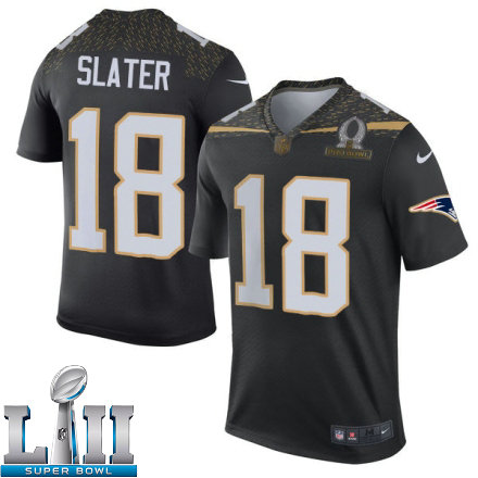 Mens Nike New England Patriots Super Bowl LII 18 Matthew Slater Elite Black Team Irvin 2016 Pro Bowl NFL Jersey