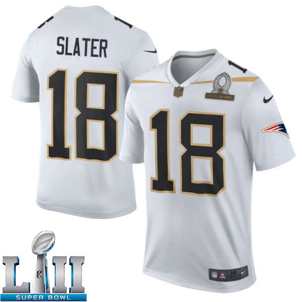 Mens Nike New England Patriots Super Bowl LII 18 Matthew Slater Elite White Team Rice 2016 Pro Bowl NFL Jersey