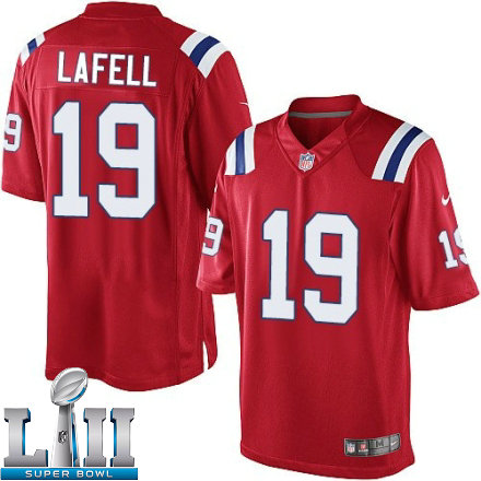 Mens Nike New England Patriots Super Bowl LII 19 Brandon LaFell Limited Red Alternate NFL Jersey