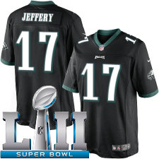 Mens Nike Philadelphia Eagles Super Bowl LII 17 Alshon Jeffery Limited Black Alternate NFL Jersey