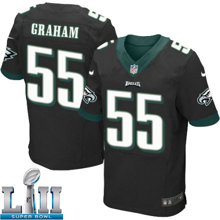 Mens Nike Philadelphia Eagles Super Bowl LII 55 Brandon Graham Elite Black Alternate NFL Jersey