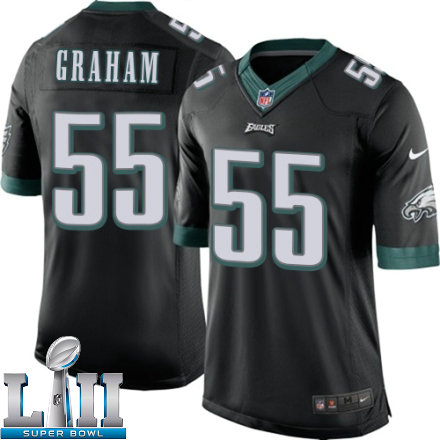 Mens Nike Philadelphia Eagles Super Bowl LII 55 Brandon Graham Limited Black Alternate NFL Jersey