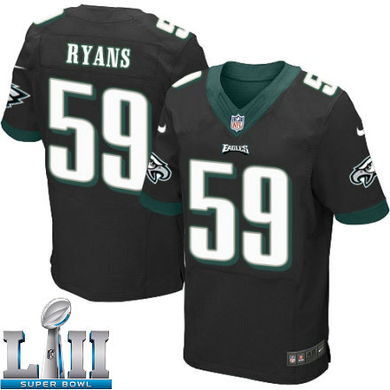 Mens Nike Philadelphia Eagles Super Bowl LII 59 DeMeco Ryans Elite Black Alternate NFL Jersey