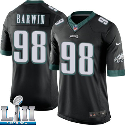 Mens Nike Philadelphia Eagles Super Bowl LII 98 Connor Barwin Limited Black Alternate NFL Jersey