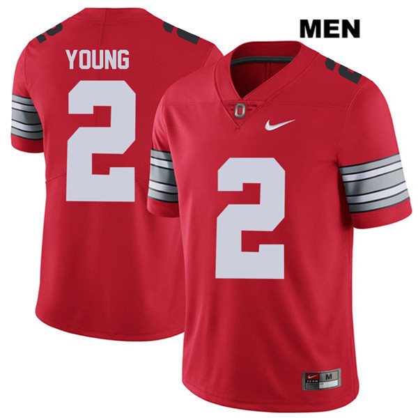 Mens Ohio State Buckeyes 2018 Spring Game Authentic #2 Chase Young Nike Red College Football Jersey