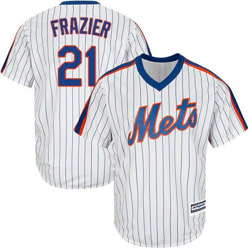 Mets #21 Todd Frazier White(Blue Strip) Alternate Cool Base Stitched Youth MLB Jersey