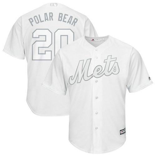 Mets 20 Pete Alonso Polar Bear White 2019 Players' Weekend Player Jersey