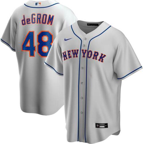 Mets 48 Jacob DeGrom Gray 2020 Nike Cool Base Jersey