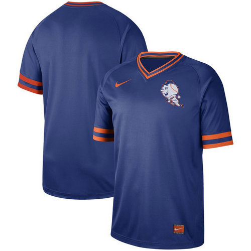 Mets Blank Blue Throwback Jersey