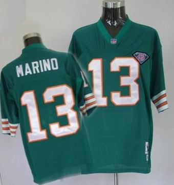 Miami Dolphins #13 Dan Marino green Throwback