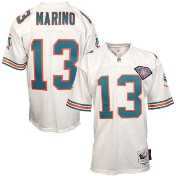 Miami Dolphins #13 Dan Marino white Throwback