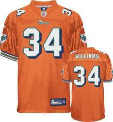 Miami Dolphins #34 Ricky Williams Jerseys Orange